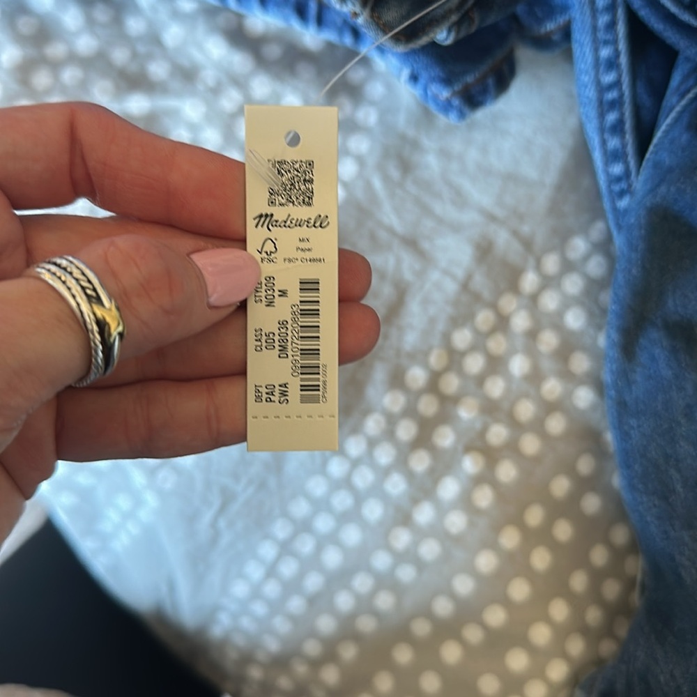 Madewell Blue Denim Button-Down Shirt - Picture 7 of 7